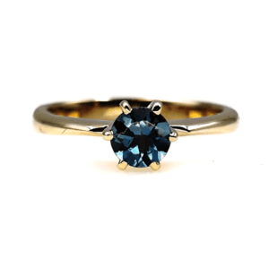 Inel Logodna aur cu London Blue Topaz