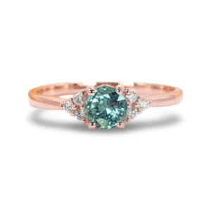 Inel Mint Tourmalin si diamante