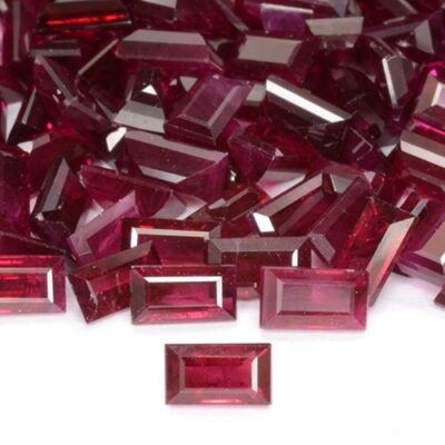Inel Ruby Baguette din aur cu rubin natural - imagine 5